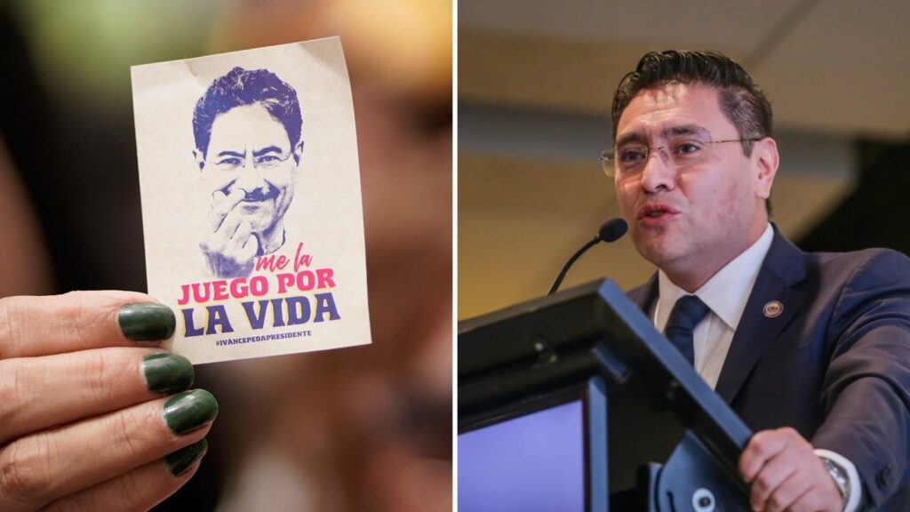 Presidente del Consejo Nacional Electoral, Cristian Quiroz, durante una declaración oficial