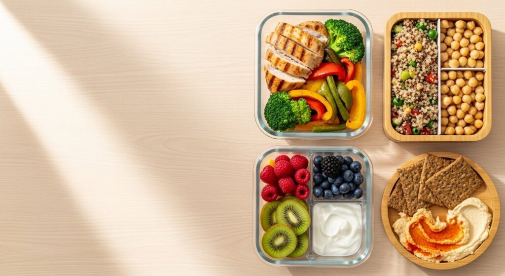 Estante de productos saludables en una tienda especializada