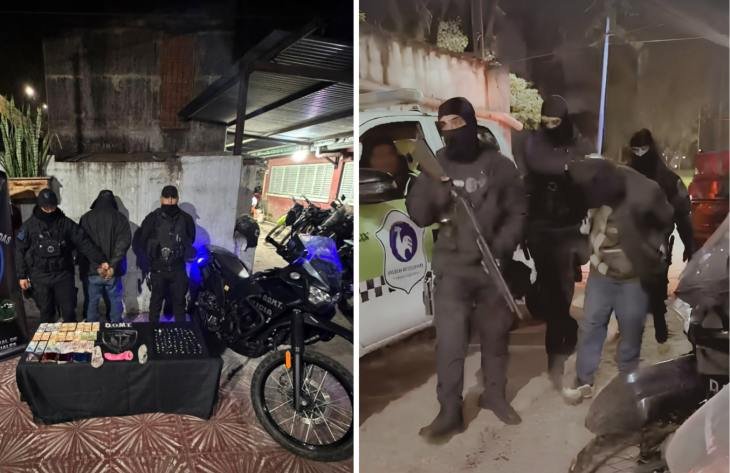Operativo policial en Villa 9 de Julio
