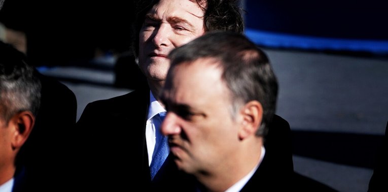 Manuel Adorni en conferencia de prensa en Casa Rosada