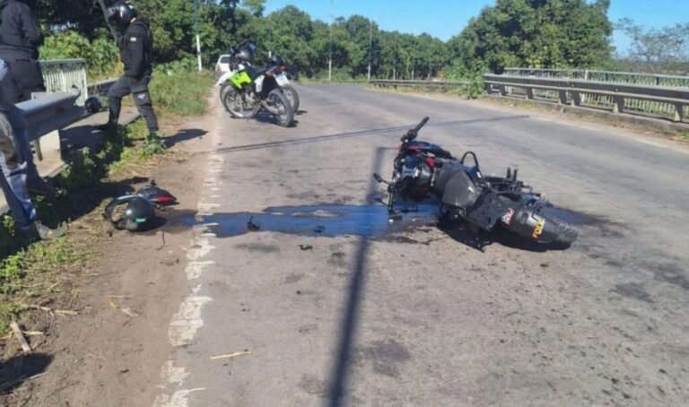 Motociclista accidentado en puente Ingeniero Isidro Katz, Banda del Río Salí