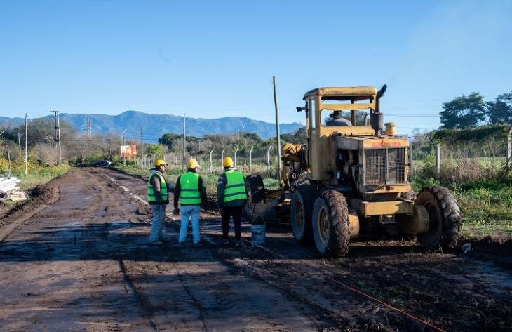 Avance de obra de la planta de tratamiento cloacal en Burruyacú, Tucumán