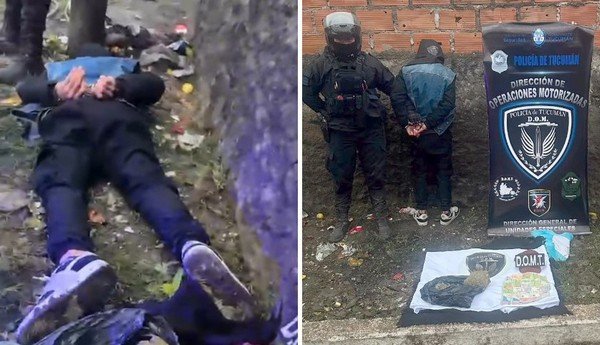 Efectivos policiales en operativo de prevención en San Miguel de Tucumán