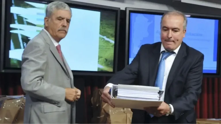 Imagen de archivo de Julio De Vido y José López en el marco de la causa Skanska