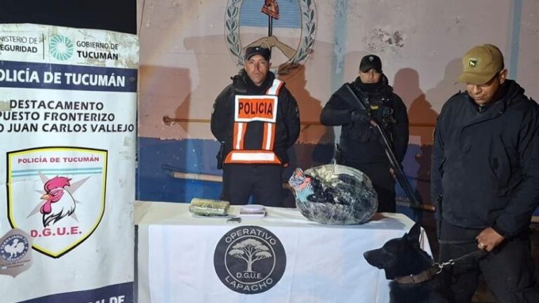 Encomienda con cocaína y teléfono celular incautada por la Policía de Tucumán