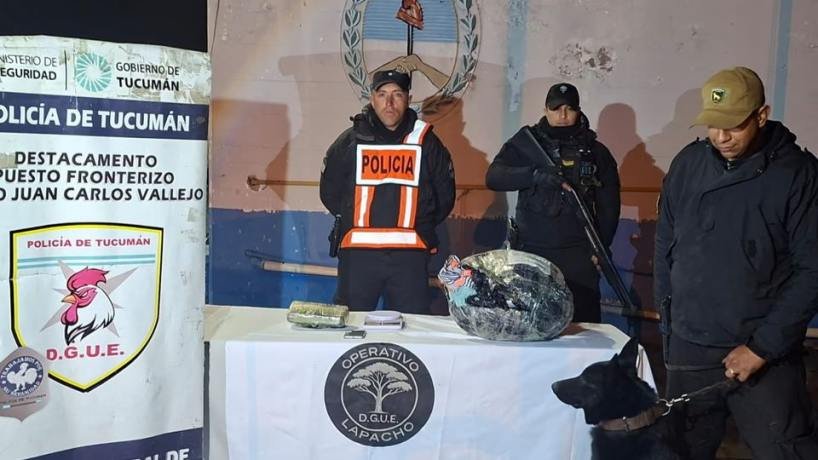 Encomienda con cocaína y teléfono celular incautada por la Policía de Tucumán