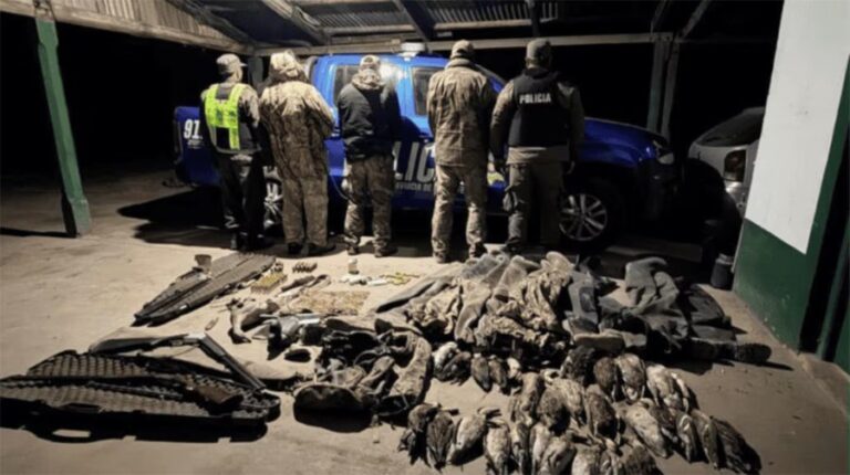 Operativo de control de caza ilegal en Fortín Olmos, Santa Fe