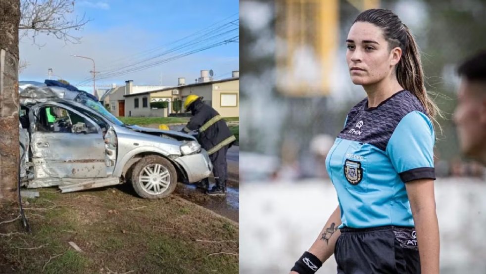 Árbol en rambla central tras accidente