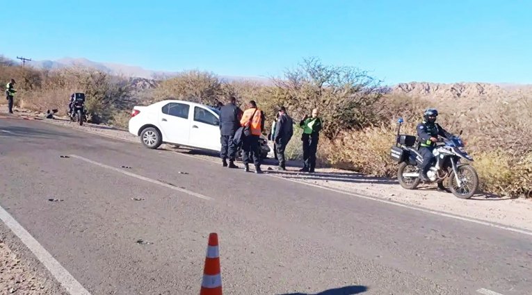 Vista de la Ruta Nacional 9 en la Quebrada de Humahuaca, lugar del accidente
