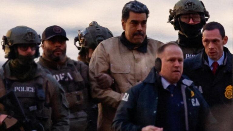 Nicolás Maduro y Cilia Flores en una audiencia judicial en Nueva York