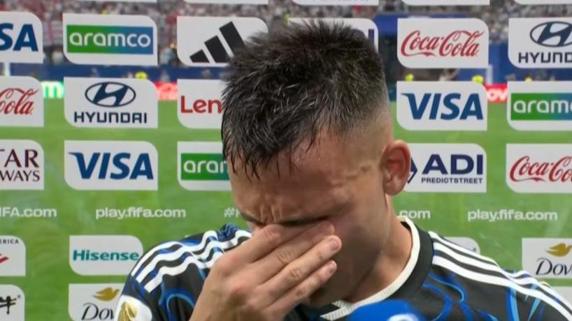 Lautaro Martínez celebra el gol ante Inglaterra