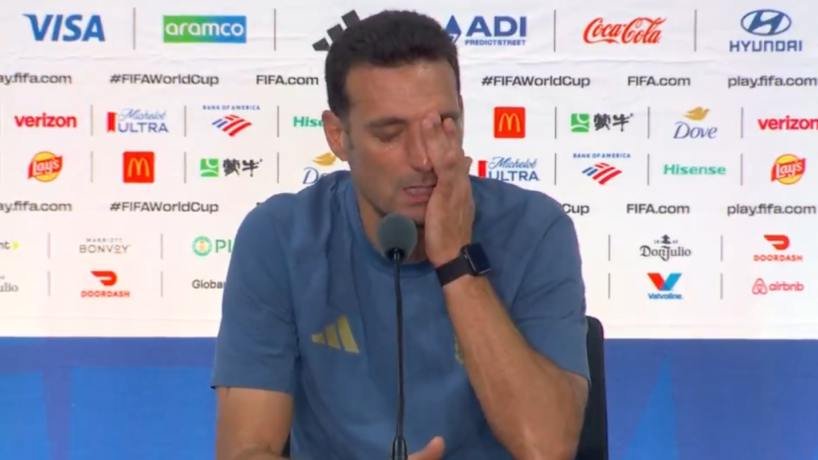 Lionel Scaloni durante la conferencia de prensa