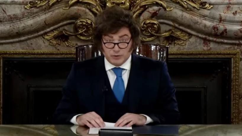 Javier Milei en cadena nacional