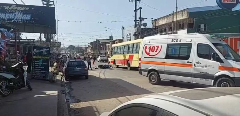 Vista de la avenida Juan Domingo Perón en El Colmenar, Tucumán