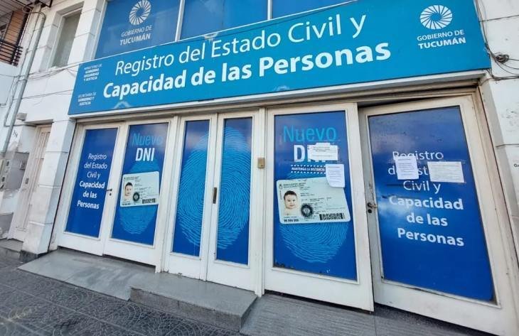Fachada del Registro Civil de Tucumán