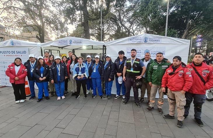 Operativo sanitario del Ministerio de Salud Pública de Tucumán durante los actos del 9 de julio