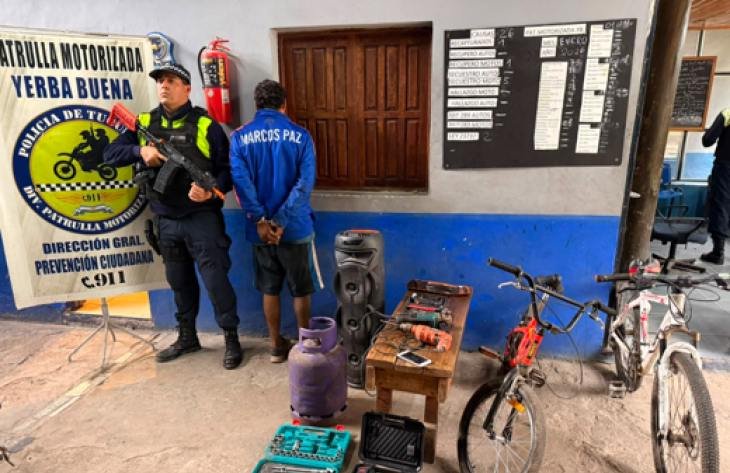 Policía en Yerba Buena detiene a sospechoso de robo