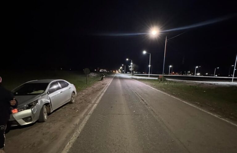 Rotonda de acceso a Ranchillos donde ocurrió el accidente