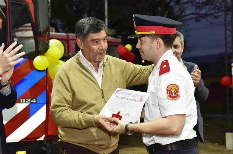 Inauguración del tinglado en el cuartel de Bomberos Voluntarios de Yerba Buena