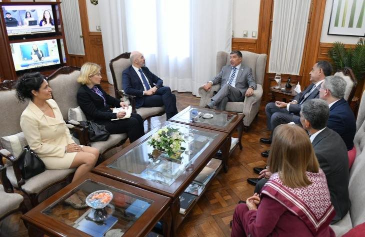 Miguel Acevedo y Fabrizio Nicoletti en Casa de Gobierno