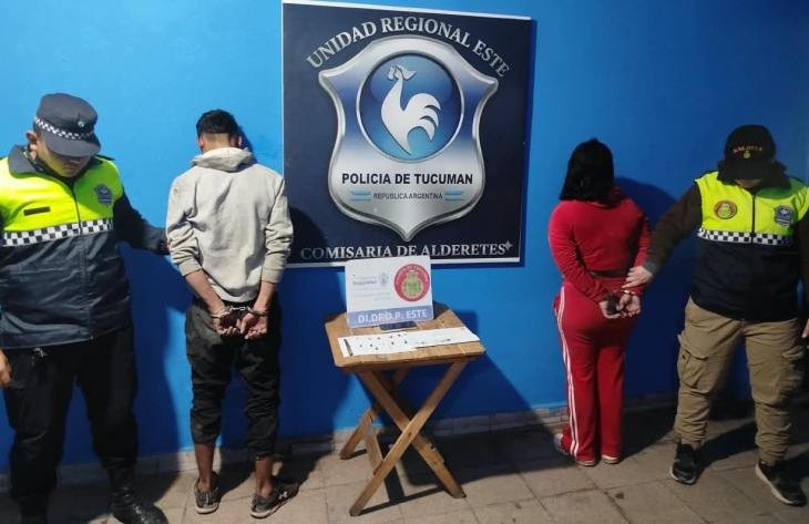 Policía en Alderetes durante operativo