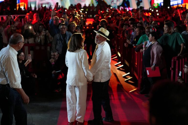 Lula da Silva durante la convención del PT en San Pablo