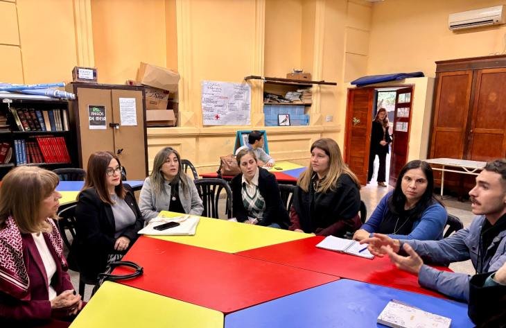 Susana Montaldo, ministra de Educación de Tucumán, en la Escuela Congreso