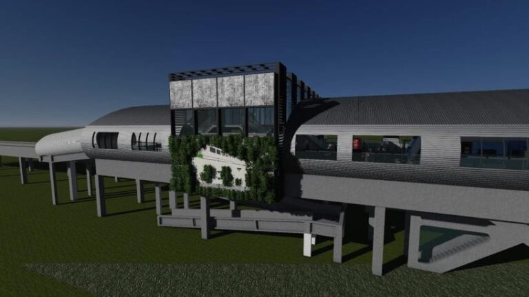Imagen de archivo del proyecto de tren elevado presentado en 2019