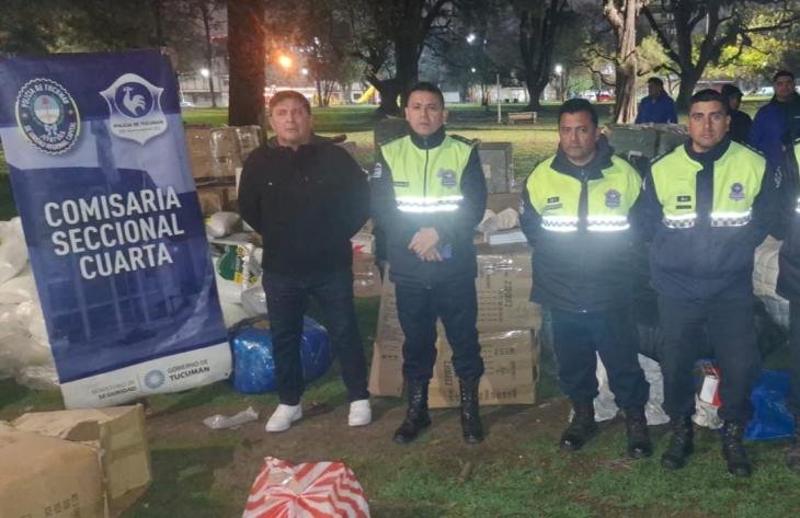 Operativo policial en el Parque 9 de Julio