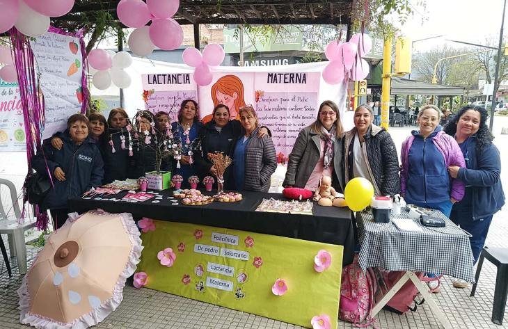 Feria comunitaria de la Semana de la Lactancia Materna en Tafí Viejo