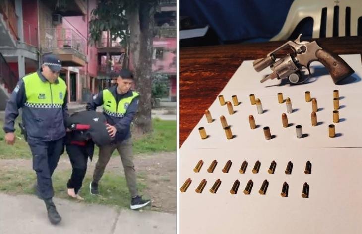 Policías durante un allanamiento en Tucumán