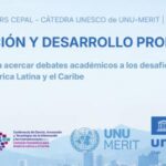 Logo de la CEPAL y texto sobre ciclo de webinars de desarrollo productivo