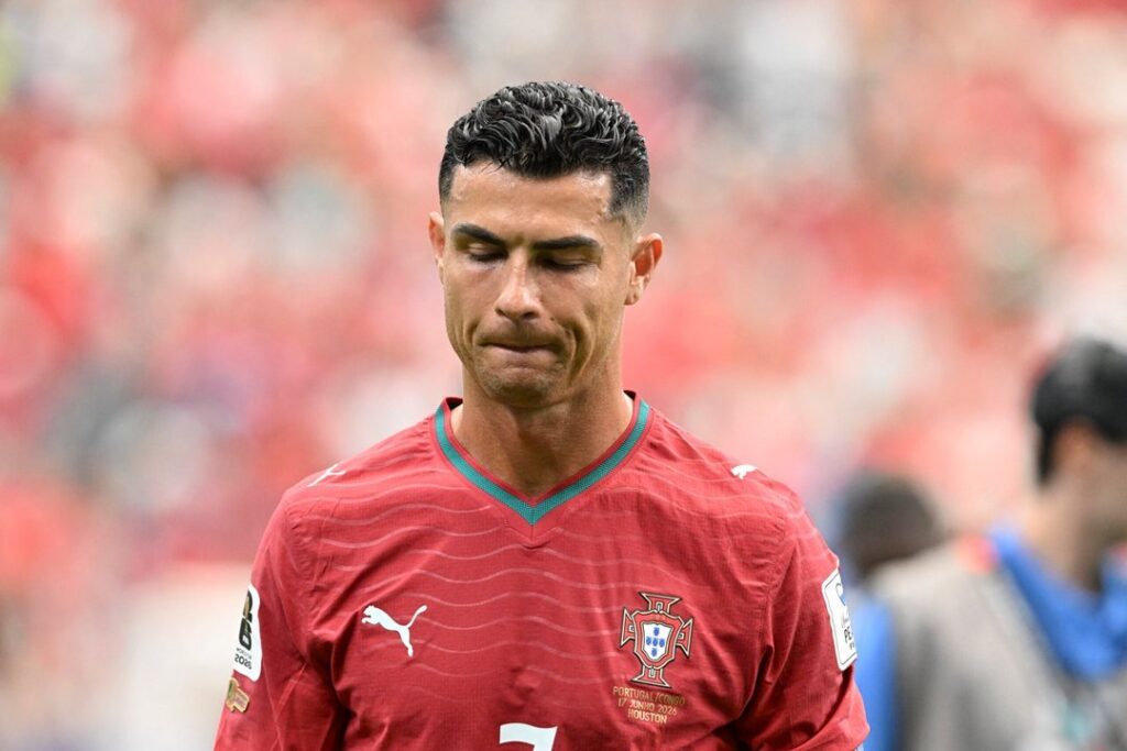 Cristiano Ronaldo en un partido con la selección de Portugal