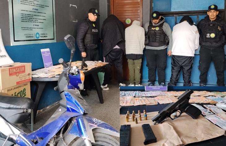 Detienen a tres integrantes de una banda delictiva que asaltó a una familia