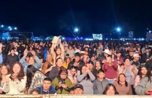 Ministro Regino Amado y funcionarios durante el Festival Provincial de la Randa en El Cercado