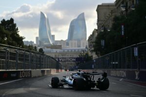 Circuito callejero de Bakú durante el Gran Premio de Azerbaiyán de Fórmula 1