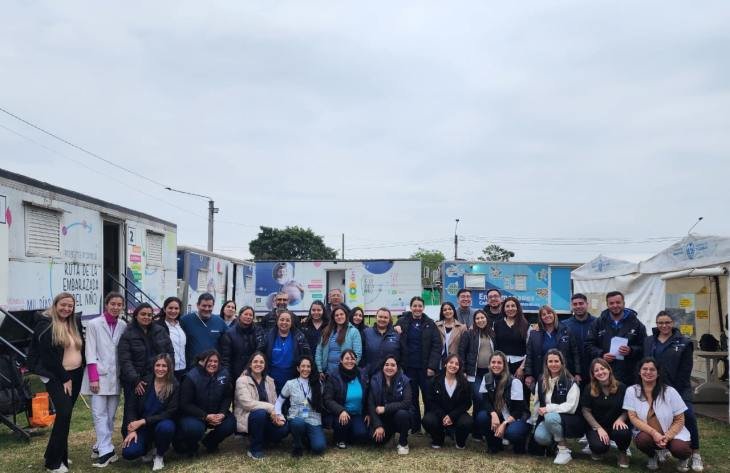 Hospital Móvil durante el operativo en el barrio ATSA