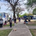 Hospital Móvil del Ministerio de Salud Pública de Tucumán durante un operativo sanitario