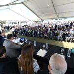 Gobernador Osvaldo Jaldo durante el lanzamiento de la 71ª edición del Gran Premio Batalla de Tucumán en el Hipódromo