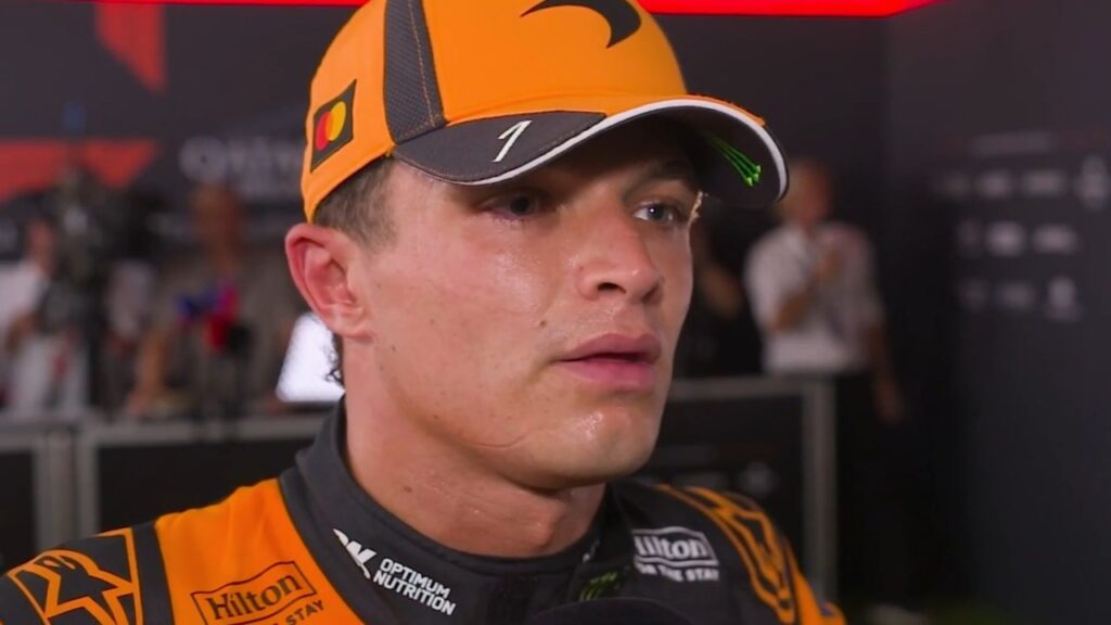Lando Norris y Franco Colapinto durante el Gran Premio de Azerbaiyán de Fórmula 1