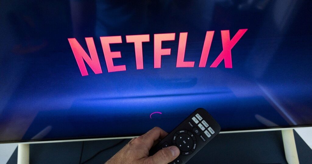 Logotipo de Netflix sobre fondo negro