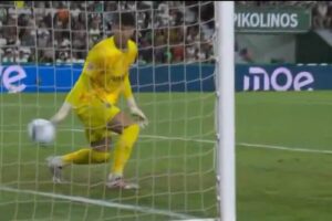 Matías Dituro, arquero argentino, durante el partido entre Elche y Real Madrid