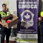Gallos rescatados durante un operativo policial en Simoca