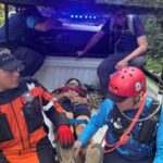 Rescate de un hombre en la Cascada de Aguas Chiquitas, El Cadillal