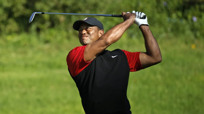Tiger Woods y Rory McIlroy, fundadores de TMRW Sports, durante la presentación de la liga TGL