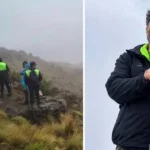 Montañas nevadas en la zona del Ñuñorco Grande, donde se realiza la búsqueda de Raúl Moyano