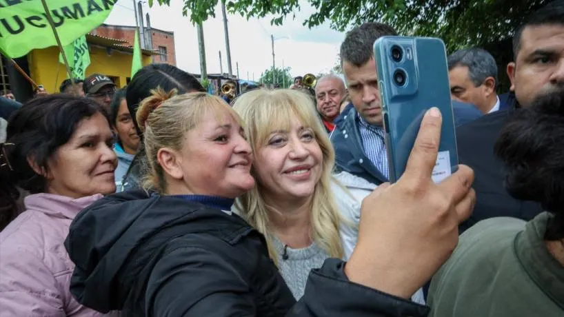 Rossana Chahla encabezando el inicio de las obras del Sistema de Desagüe Noreste en San Miguel de Tucumán