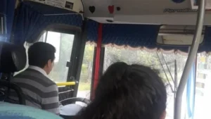 Chofer de colectivo de la empresa El Malebo en La Ramada de Abajo, Burruyacú