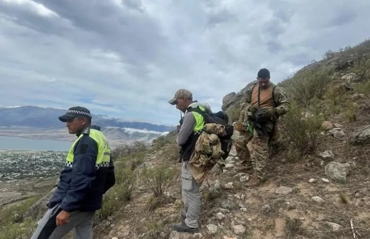 Operativo de búsqueda en el Cerro Nuñorco