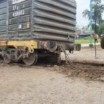Vagones de tren de carga volcados en Ranchillos, Tucumán